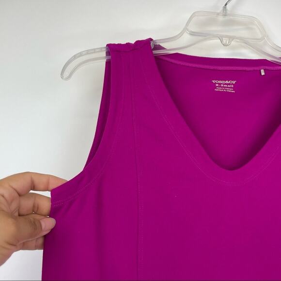 Toad & Co purple/pink sleeveless dress size x-small - Picture 2 of 10